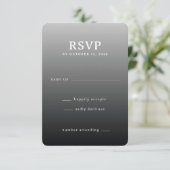 Modern Gray Gradient RSVP (Debout devant)