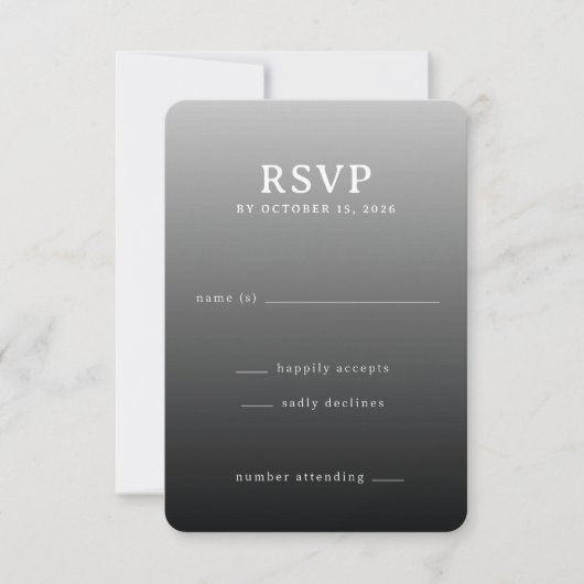 Modern Gray Gradient RSVP (Devant)
