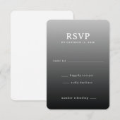 Modern Gray Gradient RSVP Kaartje (Voorkant / Achterkant)