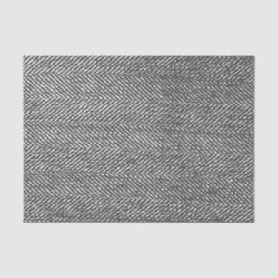 Modern Gray Herringbone Pattern Tissuepapier