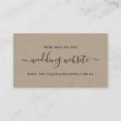 MODERN GRAY LINE DRAWING FLORAL WEDDING WEBSITE VISITEKAARTJE (Achterkant)