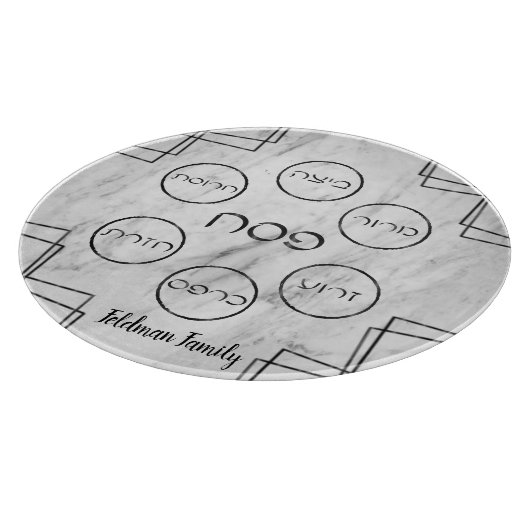 Modern Gray marmer Passover Tray Snijplank (Hoek)