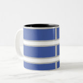 MODERN _GRAY_MEDIUM BLUE_ Two-Tone COFFEE MOK (Voorkant links)