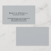 Modern Gray Minimalist Consultant Visitekaartje (Voorkant / Achterkant)