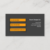 Modern Gray Oranje Visitekaartje (Achterkant)