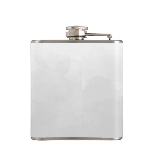 Modern Gray Silver Grooms Weddenschap Ventiersnaam Heupfles (Achterkant)