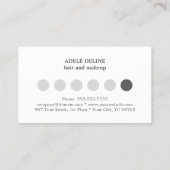 Modern Gray Silver White Pattern Loyalty Kaart (Achterkant)