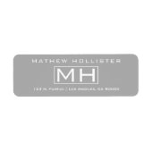 Modern Gray & White Professional Etiket (Voorkant)