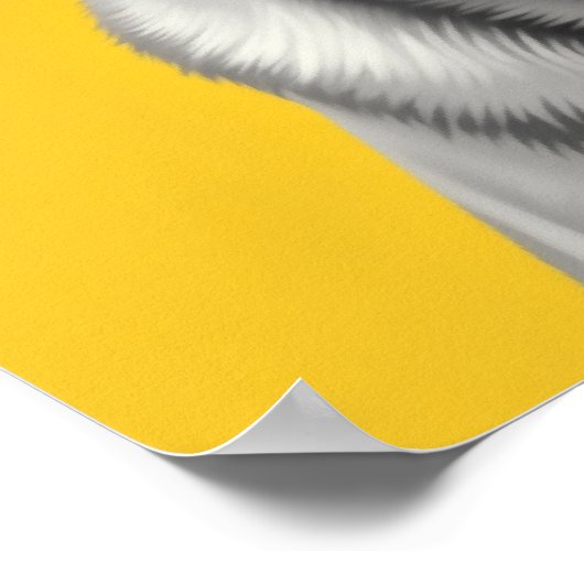 Modern Grayscale Pop Art Dog Portrait: Happy Lab Poster (Hoek)