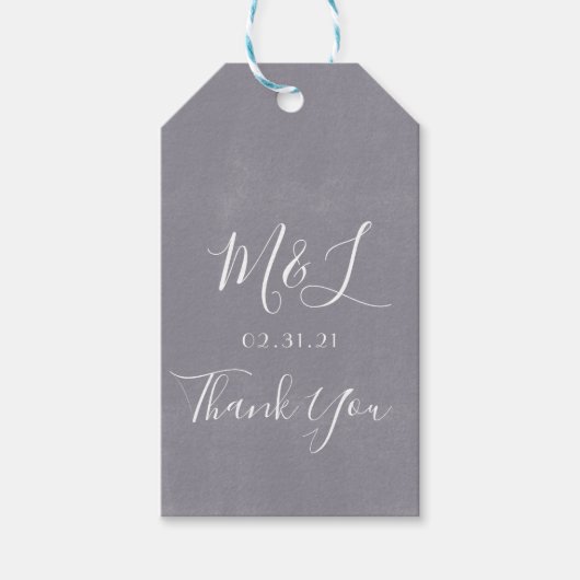 Modern Graystone Granite was grijs huwelijk Cadeaulabel (Voorkant)