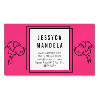 Modern Great Dane Drawing Magnetisch Visitekaartje