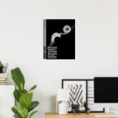 Modern Great Dane Poster green (Thuiskantoor)