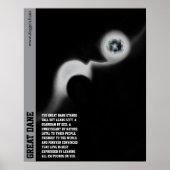 Modern Great Dane Poster green (Devant)