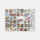 Modern Great Grandma Photo Collage Gray Fleece Deken (Voorkant (Horizontaal))