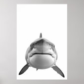 Modern Great White Shark Portret Poster (Voorkant)