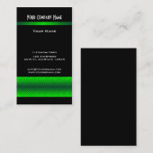 Modern Green and Black Racing Stripe Visitekaartje (Voorkant / Achterkant)