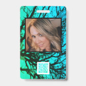 Modern Green and Blue Rustic Camp Staff Badge (Achterkant)