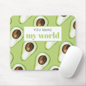 Modern Green Avocado Fun Quote Muismat (Met muis)