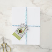 Modern Green Avocado Persoonlijke naam Cadeaulabel (Met Touw)