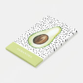 Modern Green Avocado Persoonlijke naam Post-it® Notes (Schuin)