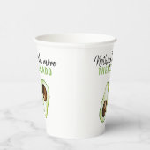 Modern Green Avocado Quote voor Avocado Lover Gift Papieren Bekers (Rechts)