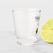 Modern Green Avocado Quote voor Avocado Lover Gift Shot Glas (Links)