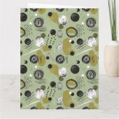 Modern Green Boho Abstracte kerstfoto Kaart (Achterkant)