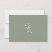 Modern Green Boho Wedding Simple Elegant RSVP (Dos)