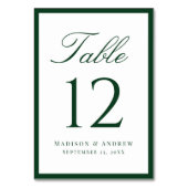 Modern Green Border Wedding Kaart (Voorkant)