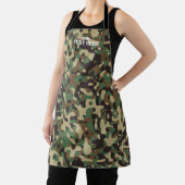 Modern Green Brown Camouflage Camo Pattern Schort (Insitu)