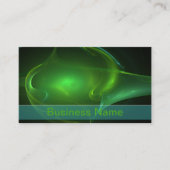 Modern Green Bubble Abstracte digitale kunststreep Visitekaartje (Voorkant)