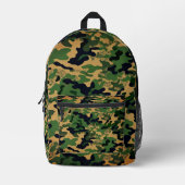 Modern Green Camouflage Backpack – Premium Army Bedrukte Rugzak (Voorkant)