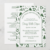 Modern Green Camp Bachelorette Weekend Kaart (Voorkant / Achterkant)