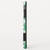 Modern Green Daisy Floral Flowers Monogram Case-Mate iPhone Case (Achterkant/links)