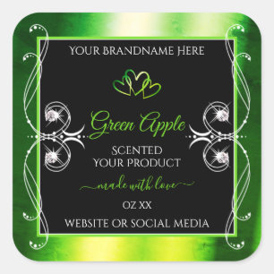 Modern Green Dazzling Product Labels - juwelen zwa