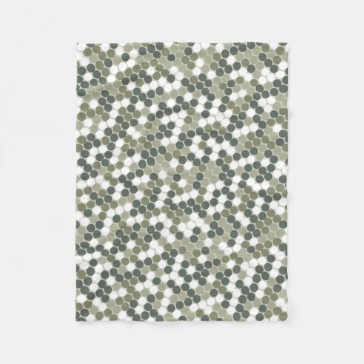 Modern green dots  fleece deken (Voorkant)