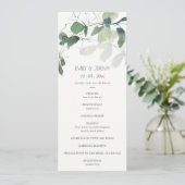 MODERN GREEN EUCALYPTUS FOLIAGE WATERVERF PROGRAMM MENU (Staand voorkant)