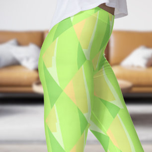 Modern Green Fade Abstract Leggings