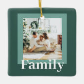 Modern Green | Foto | Gezinsgeschenk Keramisch Ornament (Voorkant)