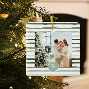 Modern Green   Foto van de familie   INITIAAL Keramisch Ornament