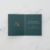 Modern Green Fun Script Hey Santa Pine Bough Foto Feestdagen Kaart (Binnen)