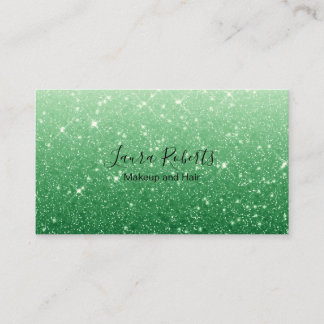 Modern Green Glitter Visitekaartje