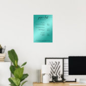 Modern Green-Glow (Imitate) prijslijst Poster (Thuiskantoor)