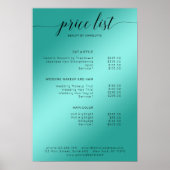 Modern Green-Glow (Imitate) prijslijst Poster (Voorkant)