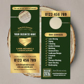 Modern Green & Gold Landscaping Lawn Mowing