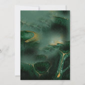 Modern Green Gold Marble Graduation Party Kaart (Achterkant)