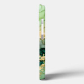 Modern Green Gold Marble Monogram op maat Case-Mate iPhone Case (Achterkant / Links)