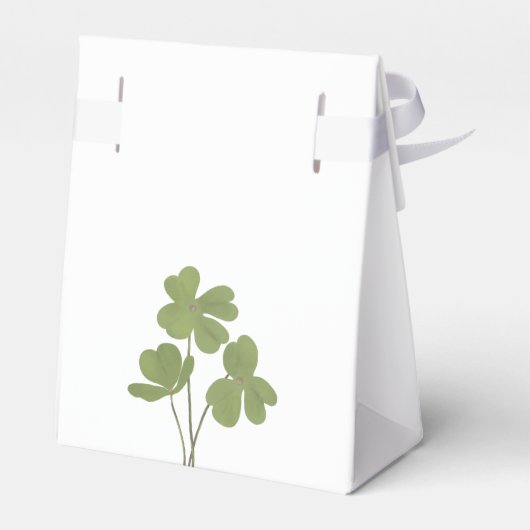 Modern Green Irish Four Leaf Clover Hartelijk dank Bedankdoosjes (Achterkant)