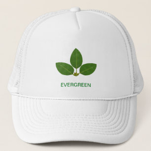 Modern Green Laurel Leaves Trucker Pet