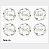 Modern Green Leaf Wreath Vrijgezellenfeest Sticker (Vel)
